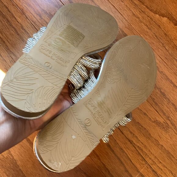 Cape Robbin Size 9 Silver rhinestone rope slip on flat sandals - Picture 6 of 7